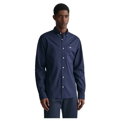 риза,с,дълъг,ръкав,мъжки,ризи,gant,slim,long,sleeve,shirt,marine,(blue)