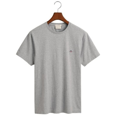 тениска,мъжки,тениски,gant,slim,shield,short,sleeve,t,shirt,grey,melange,(grey)