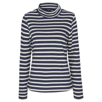 тениска,дамски,тениски,sea,ranch,gabriela,long,sleeve,high,neck,t,shirt,sr,navy,ecru,(blue)