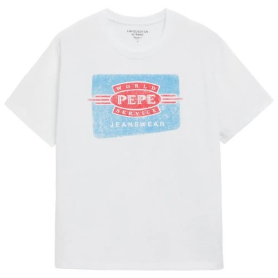 тениска,мъжки,тениски,pepe,jeans,50th,anniversary,3,short,sleeve,t,shirt,white,(white)