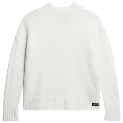 блуза,дамски,пуловери,дамски,плетени,дрехи,superdry,essential,high,neck,sweater,white,(ecru)