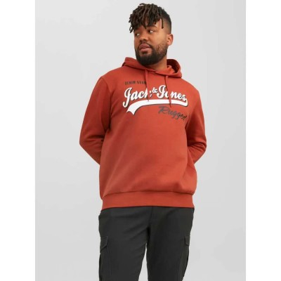 суичър,мъжки,пуловери,jack,&,jones,logo,2,col,plus,size,hoodie,cinnabar,(orange)