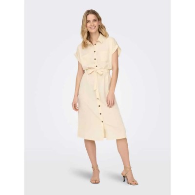 рокля,дамски,поли,и,рокли,only,hannover,short,sleeve,long,dress,beige,(birch)