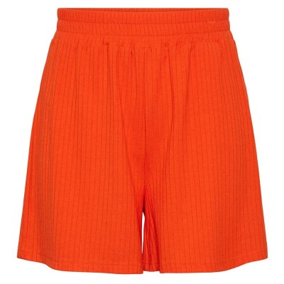 къси,панталони,дамски,панталони,pieces,kylie,high,waist,shorts,tangerine,tango,(orange)