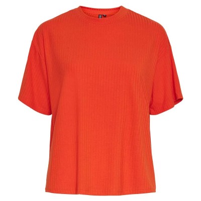 тениска,дамски,тениски,pieces,kylie,oversized,short,sleeve,t,shirt,tangerine,tango,(orange)