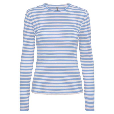 тениска,дамски,тениски,pieces,ruka,long,sleeve,t,shirt,hydrangea,stripes,cloud,dancer,(blue)