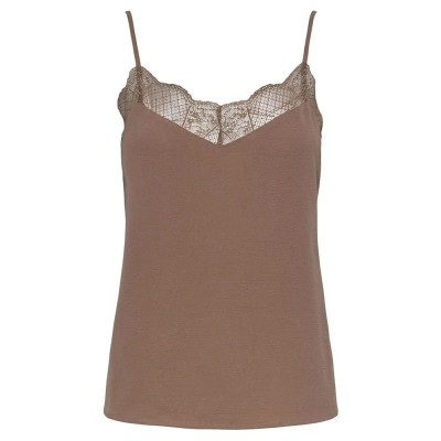 тениска,дамски,тениски,pieces,tiffany,strap,lace,sleeveless,t,shirt,fossil,(brown)