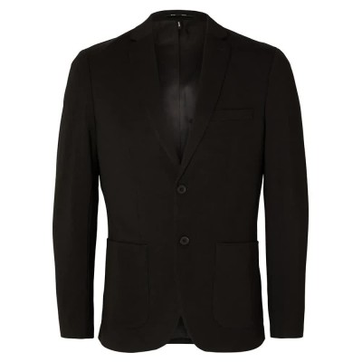 сако,мъжки,сака,selected,slim,delon,jersey,flex,blazer,black
