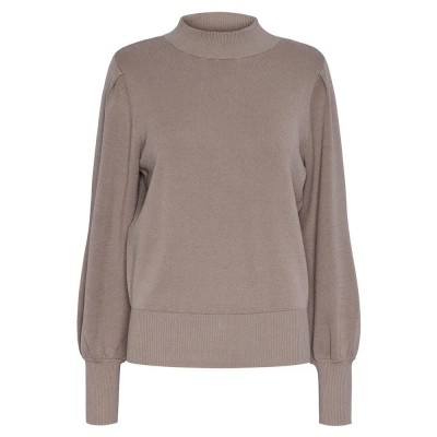 блуза,дамски,пуловери,дамски,плетени,дрехи,yas,fonny,high,neck,sweater,beige