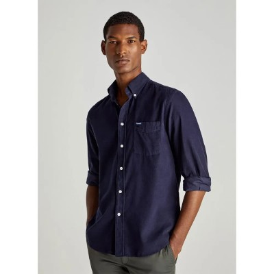 риза,с,дълъг,ръкав,мъжки,ризи,façonnable,cl,bd,gd,babycord,long,sleeve,shirt,blue