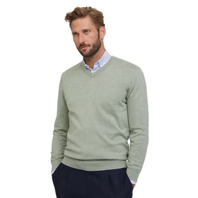 блуза,мъжки,пуловери,façonnable,cosilk,v,neck,sweater,green,(grey,olive,green)