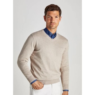 блуза,мъжки,пуловери,façonnable,cosilk,v,neck,sweater,light,beige