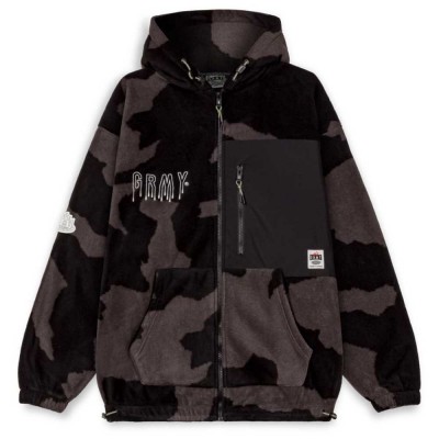 блуза,дамски,блузи,grimey,back,at,you,all,over,print,polar,full,zip,sweatshirt,black