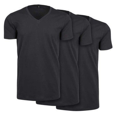 тениска,мъжки,тениски,build,your,brand,by006b,short,sleeve,v,neck,t,shirt,3,units,blue,(navy)