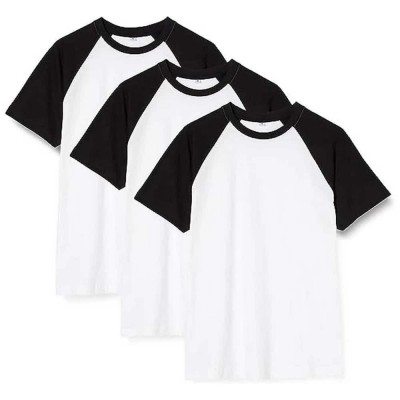 тениска,мъжки,тениски,build,your,brand,by007a,short,sleeve,t,shirt,3,units,white,black,(white)