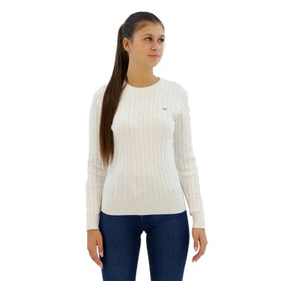 блуза,дамски,пуловери,дамски,плетени,дрехи,gant,4800100,sweater,eggshell,(beige)