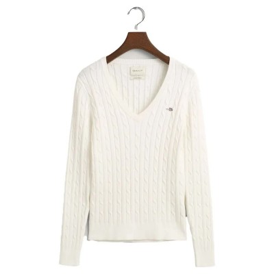 блуза,дамски,пуловери,дамски,плетени,дрехи,gant,4800101,sweater,beige,(eggshell)