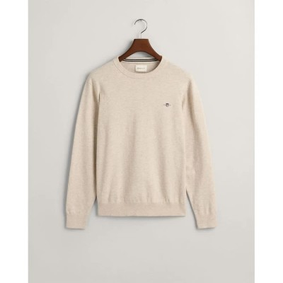блуза,мъжки,пуловери,gant,8030561,classic,sweater,beige,(light,beige,melange)