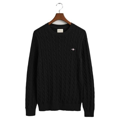 блуза,мъжки,пуловери,gant,cable,sweater,black