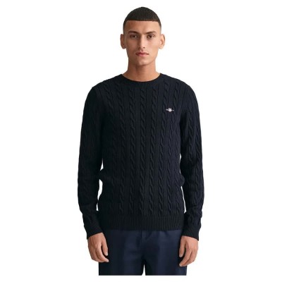 блуза,мъжки,пуловери,gant,cable,sweater,evening,blue,(black)