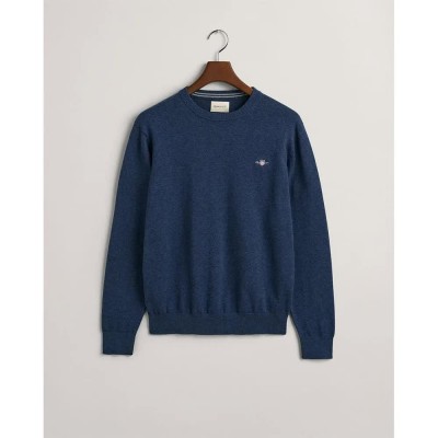 блуза,мъжки,пуловери,дамски,пуловери,gant,classic,sweater,blue,(dark,jeansblue,melange)