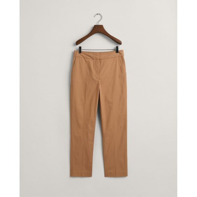 панталони,дамски,панталони,gant,d1.,slim,cigarette,slack,pants,brown