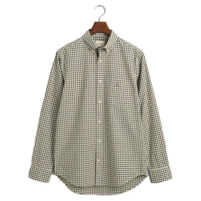риза,с,дълъг,ръкав,мъжки,ризи,gant,reg,gingham,long,sleeve,shirt,juniper,green,(green)