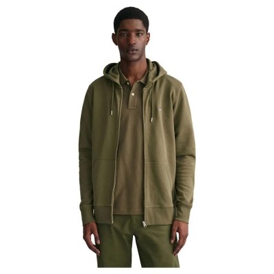 блуза,мъжки,пуловери,gant,reg,shield,full,zip,sweatshirt,green,(juniper,green)