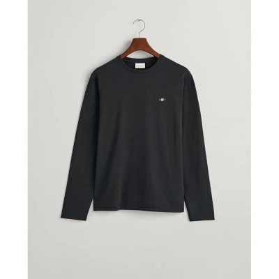 тениска,мъжки,тениски,gant,reg,shield,long,sleeve,t,shirt,black
