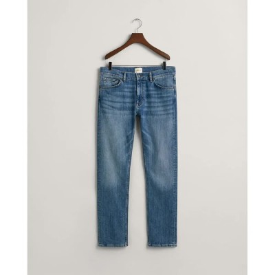 дънки,мъжки,панталони,gant,regular,fit,jeans,mid,blue,worn,in,(blue)