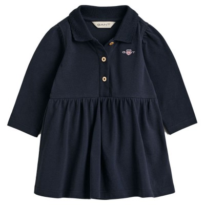 бебешка,рокля,детски,поли,и,рокли,gant,shield,rugger,baby,long,sleeve,dress,blue