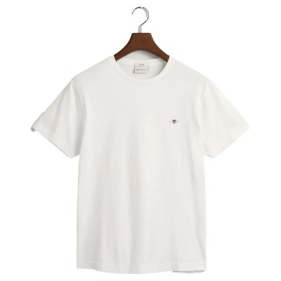 тениска,мъжки,тениски,gant,slim,shield,short,sleeve,t,shirt,white,(beige)