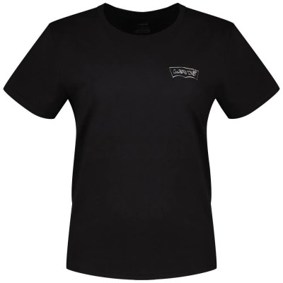 тениска,дамски,тениски,levi´s,®,the,perfect,short,sleeve,t,shirt,shimmer,bw,outline,caviar,(black)