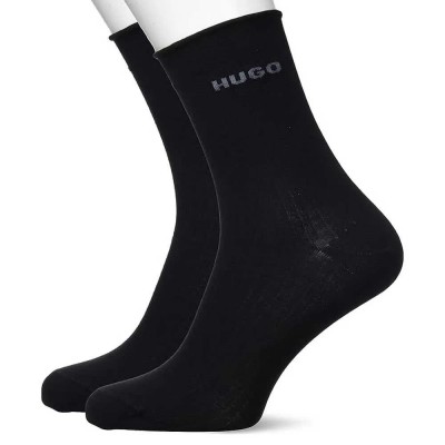 чорапи,дамски,чорапи,hugo,qs,fine,rib,cc,w,socks,2,pairs,black,(black)