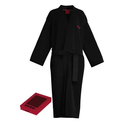 хавлии,hugo,terry,bathrobe,black,(black)