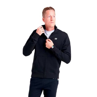 блуза,мъжки,пуловери,leone,apparel,basic,small,logo,full,zip,sweatshirt,blue,(black)
