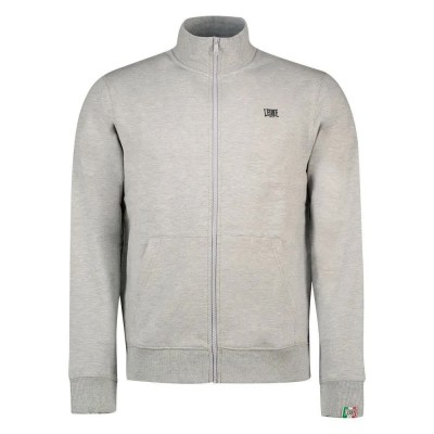 блуза,мъжки,пуловери,leone1947,basic,small,logo,full,zip,sweatshirt,melange,(grey)