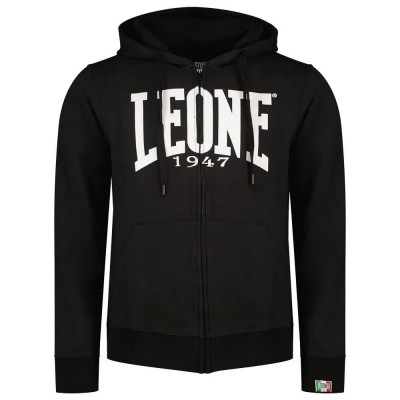 блуза,мъжки,пуловери,leone,apparel,big,logo,basic,full,zip,sweatshirt,black,(black)