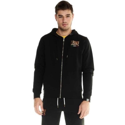 блуза,мъжки,пуловери,leone1947,gold,full,zip,sweatshirt,black,(black)