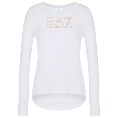 тениска,дамски,тениски,ea7,emporio,armani,8ntt51,long,sleeve,t,shirt,white