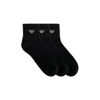 чорапи,мъжки,чорапи,emporio,armani,304202,half,short,socks,3,pairs,black,(black)
