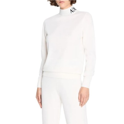 блуза,дамски,пуловери,дамски,плетени,дрехи,armani,exchange,6rym1k,yme3z,v,neck,sweater,iso,(white)