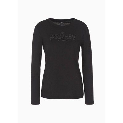 тениска,дамски,тениски,armani,exchange,6ryt49,yj3rz,long,sleeve,t,shirt,black