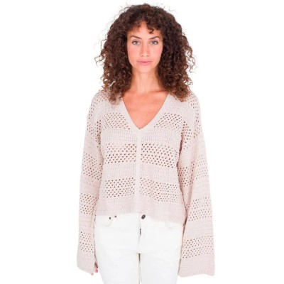 блуза,дамски,пуловери,дамски,плетени,дрехи,hurley,easy,times,crochet,v,neck,sweater,beige
