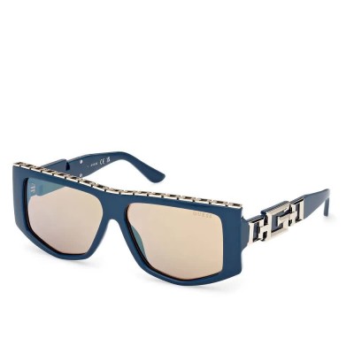 слънчеви,очила,слънчеви,очила,guess,gu7914,woman,sunglasses,shiny,blue,brown,mirror,(clear,blue)