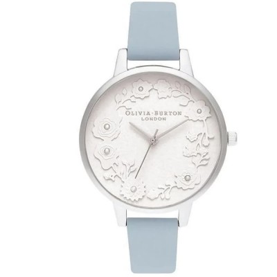 часовник,часовници,olivia,burton,ob16ar04,woman,watch,silver,blue,white