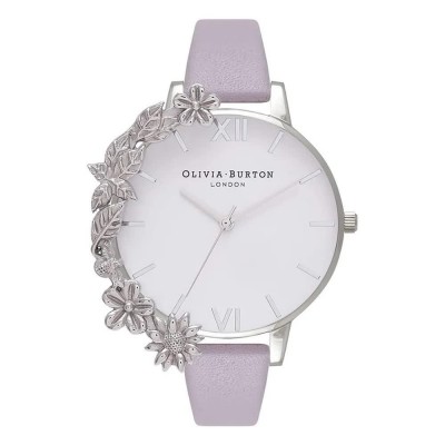 часовник,часовници,olivia,burton,ob16cb05,watch,silver,violet,white,(clear)