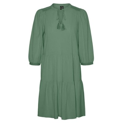 рокля,дамски,поли,и,рокли,vero,moda,pretty,long,sleeve,dress,green,(hedge,green)