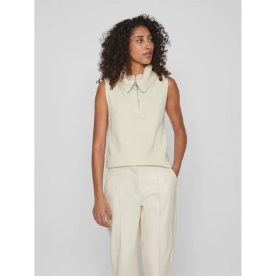 потник,дамски,пуловери,дамски,плетени,дрехи,vila,ril,knitted,vest,beige,(birch,detail,melange)