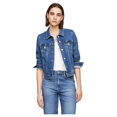яке,дамски,якета,и,палта,tommy,hilfiger,mel,slim,fit,denim,jacket,blue,(mel)